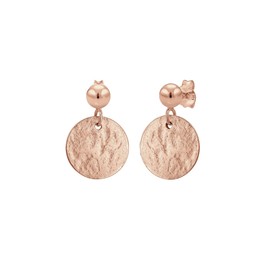 Elli Women's Earrings Plate Hammered Vintage Antique Look in 925 Sterling Silver, Sterling Silver, None