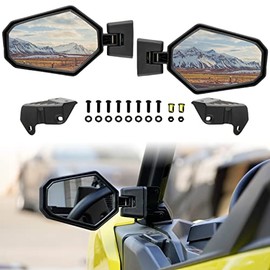 Adjustable Folding Side Rear View Mirrors for Can Am Maverick Trail Sport Commander, SAUTVS Premium Side Mirrors for Can-Am Maverick Trail Sport Commander 2018-2022 Accessories(2PCS, 715003639)