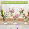 Small Glass Flower Vases, Set of 20 Clear Bud Vases