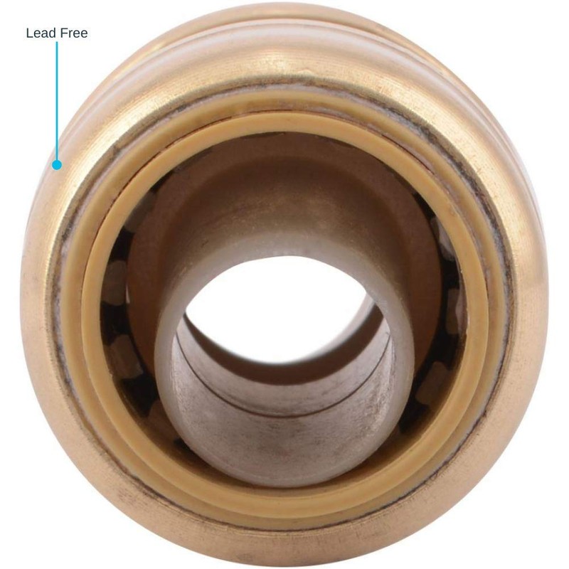 SharkBite 1/2 Inch Coupling, Pack of 4, Push to Connect