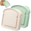 Toast-Shaped Sandwich Container, 2 Piece Plastic Storage Box for Lunch,