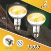 REPTI ZOO 2PACK Reptile Heat Lamp Bulb, 100W Full Spectrum
