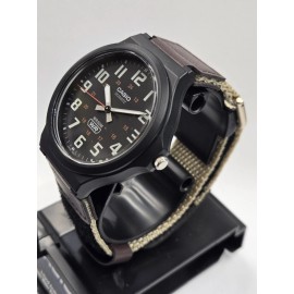 Casio Sports Mens Watch Analog BEIGE Cloth strap New Black dial MW240 MW240B-5