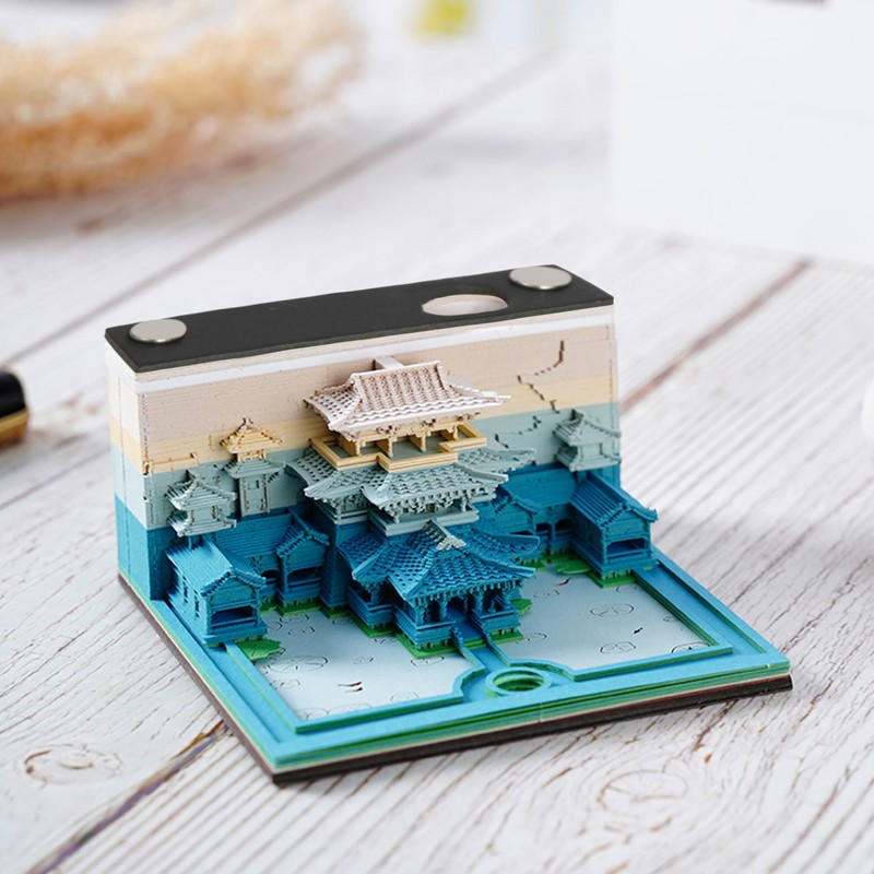 MEGAUK Notepad with Display Box - 3D Chinese Palace Design
