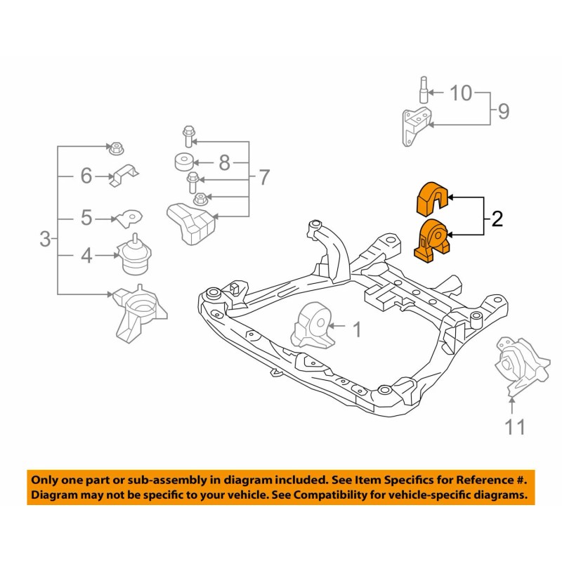 Genuine Rear Engine Motor Mount 2006-2011 for Hyundai Sonata, Azera