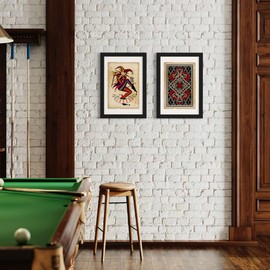 INKati Vintage Joker Card – Retro Design / 40x60cm Premium 100% Cotton Wall Art/Medium-Large Size Fine Art Supplied Rolled and Frameless