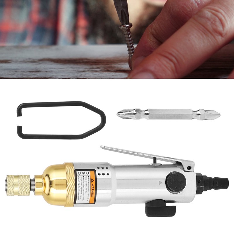 Straight Hand 1/4'' Pneumatic Air Screwdriver Tool 1/4" Chuck Reversible