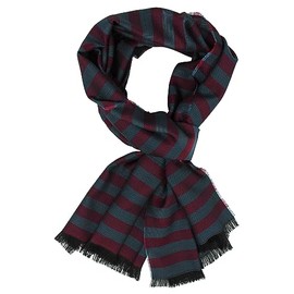 Rotfuchs Men's Scarf Women's Scarf Summer Scarf Cotton Scarf Stripes Grey Red (Thin) Made in Germany, grey red