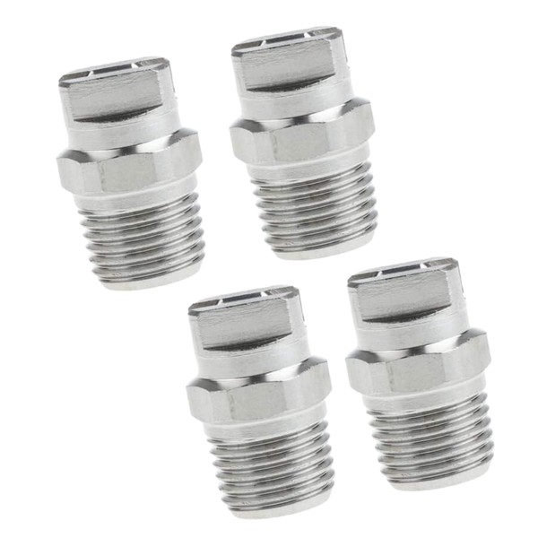 4pcs 304 Stainless Steel 1/4BSPT High Pressure Washer Flat Fan