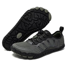 HOBIBEAR Barefoot Shoes for Men Women Wide Toe Box Zero Drop Cross-Training Minimalist Unisex Military Green