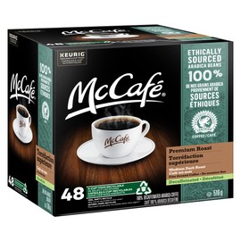 McCafé Premium Roast Decaf K-Cup Coffee Pods, 48 Count, Ethically Sourced, for Keurig Coffee Makers