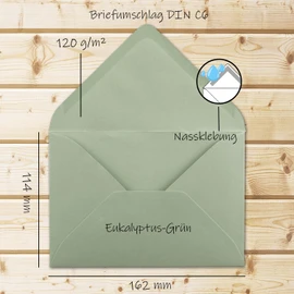 Neuser FarbenFroh Envelopes C6 162 x 114 mm Wet Adhesion