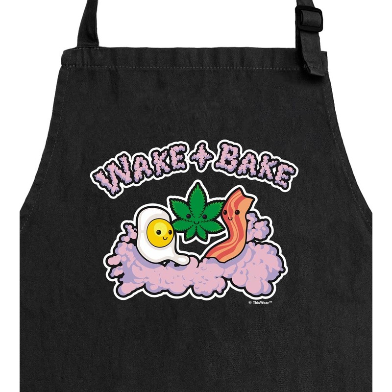 ThisWear Cute Kawaii Themed Gift Pot Leaf Bacon Eggs Wake
