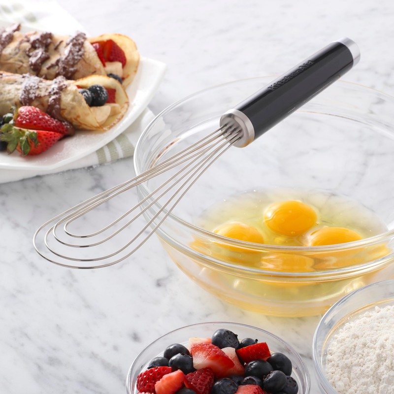 KitchenAid Flat Whisk, Black, 11.5-Inch