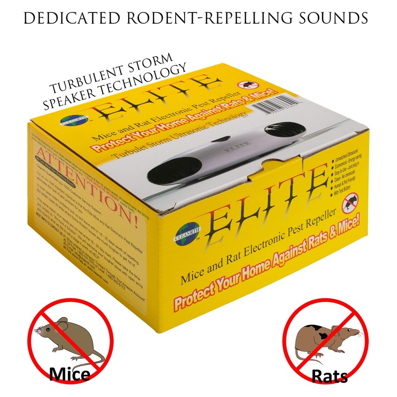 Cleanrth EL300 Elite Mice & Rat Electronic Pest Repeller -