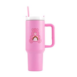 Pyramid International Care Bears (Cheer Bear) 40oz/1200ML Tumbler with Straw and Lid, Advanced Double-Wall Vacuum Insulation, Keeps Cold Drinks Up to 11 Hours, Hot Drinks for Up to 7 Hours, BPA-Free