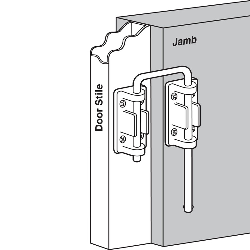 Prime-Line U 9846 Patio Sliding Door Loop Lock, 1-1/8 In.