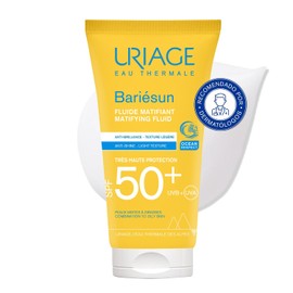 Uriage Bariésun fluido mat SPF50+ 50 ml – protección muy alta para piel grasa o acneica – efecto matificante, ligera, hidratante y con patente Bariésun para cuidado eco-friendly