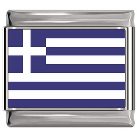 NewCharms Greece Flag Italian Charm Bracelet Jewelry Link