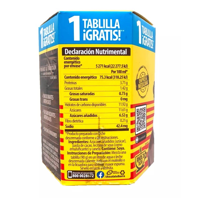 Chocolate Ibarra Ibarra Chocolate Tradicional Traditional Hot Chocolate. 540gr/19.05oz