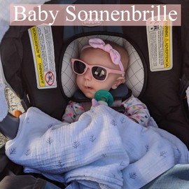 Jiaanle Baby Sonnenbrille 0-3 jahre, Kinder Sonnenbrille polarisierte flexible Frame fur kleinkind