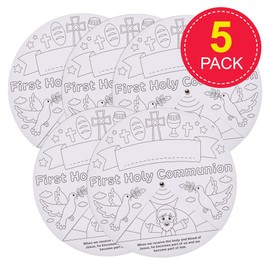 Baker Ross FN007 First Holy Communion Colour In Wheel Kits - Pack of 5, Christian Craft Kits for Kids
