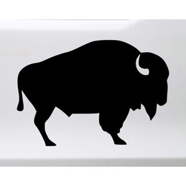 White - Buffalo Vinyl Decal - Bison Wisent Prairie Animal - Die Cut Sticker - 4w x 2.75h inches