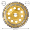Diamond Cup Grinding Wheel Double Row Concrete Grinding Wheels for
