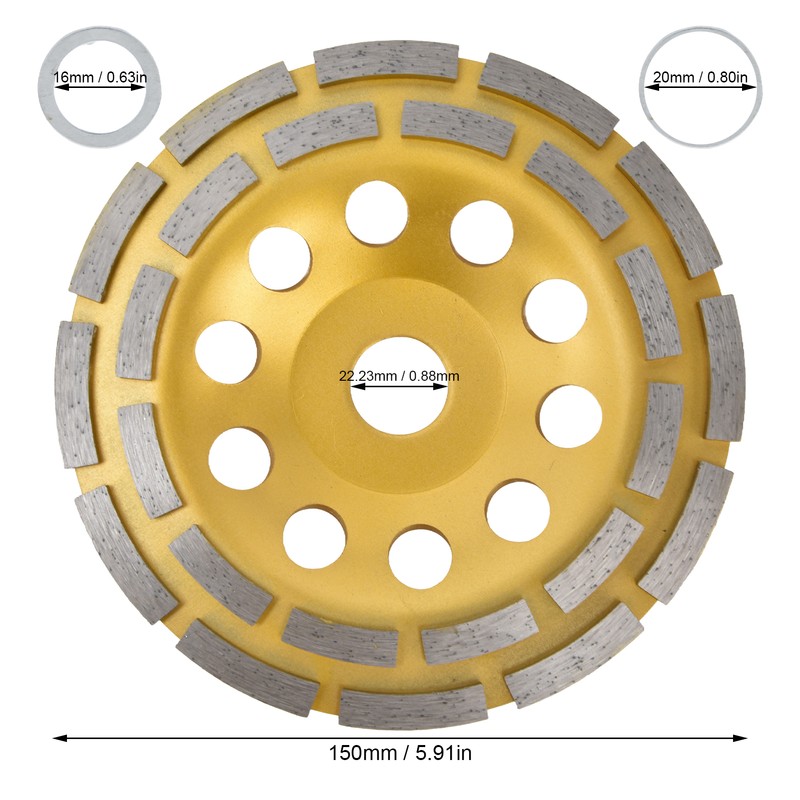 Diamond Cup Grinding Wheel Double Row Concrete Grinding Wheels for