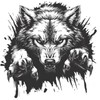 Peeking Wild Wolf with Paws Decals for Car, 3D Popping