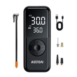 AstroAI L4 Tire Inflator Portable Air Compressor Cordless Air Pump 150 PSI with Digital Dual Values Display, LED Lights, and Included Hose Parts:_L7 Coreless Tire Inflator