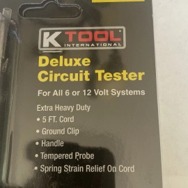 K Tool 72780 Heavy Duty Circuit Tester, for 6 and 12 Volts