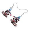 DALANE Acrylic Cute 4th of July Raccoon Earrings Outfit American