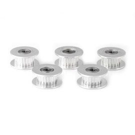 Watris Veiyi Pack of 5 Aluminium Timing Belt Pulley, 2GT Pulley Belt Control, 20T Timing Belt, 6 mm Pulley Belt Width for 3D Printers