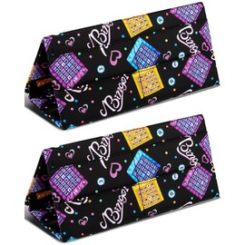 2 Pack of Bingo Card Holder for Pull Tabs Gambling Tickets Bingo Accessories for Bingo Lovers Players Card Holder for Canasta Poker Bridge Playing Cards Game Night Stuff Supplies for Adults Seniors