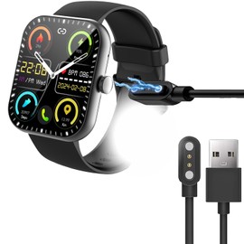 Blueshaweu Charging Cable Compatible with Zakotu Smartwatch 1.96 Inch Y66, Cable Charger Charging Station for Zakotu Y66 / Coucur Y66 Smartwatch (Black)