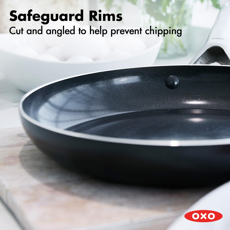 OXO 12" Nonstick Frying Pan Skillet, Ceramic PFAS-Free Nontoxic Pan,