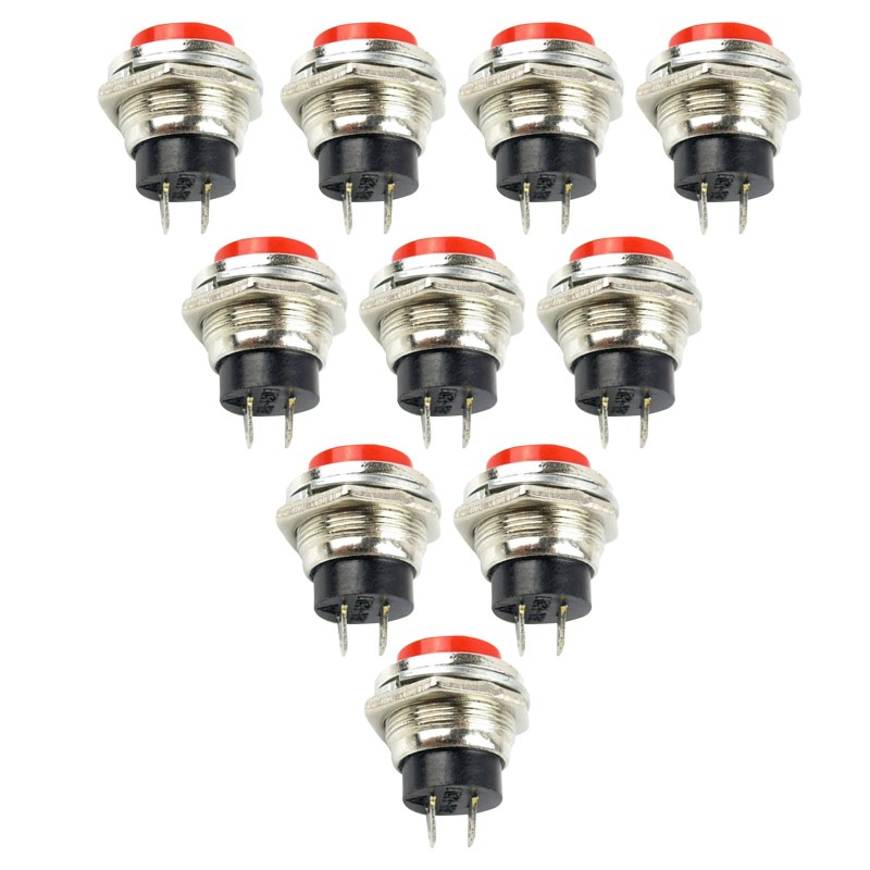 Unbranded 10Pcs Round Button Head Power Switch Circle Control Kill