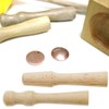 JEWELLERS WOODEN DOMING PUNCH + BLOCK DAPPING TOOL SET FREE