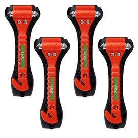 LIHAO 4 x Emergency Hammer Car Hammer Seat Belt Cutter Window Emergency Hammer