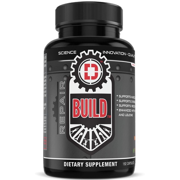 Driven Build Muscle Builder Capsules - Increase Lean Body Mass, Muscle Thickness & Strength - Accelerate Recovery - mTor Protein Synthesis + Phosphatidic Acid - Vegan & Gluten-Free (24 Servings)