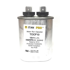 Packard TOCF10 10 MFD 440/370V Oval Capacitor