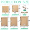 Keadic 105PCS Paper Picture Frames 5 Sizes Brown Cardboard Photo