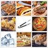 Stainless Steel Kitchen Tongs Cooking Utensils, with Non-Slip Easy Grip