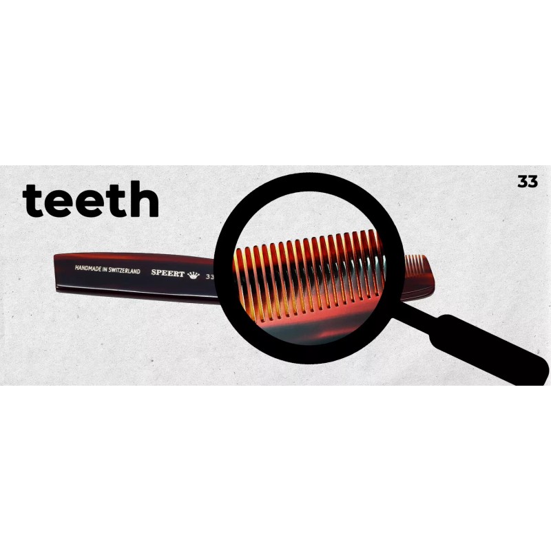 Speert Handmade Swiss European Folding Comb #33 4" Tortoise Havana