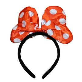 Fat-catz-copy-catz Unisex Adults or Children Minnie Mouse Red Spotted Headband With Large Bow