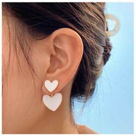 Inilbran Boho Pearl Ear Jacket Earrings Vintage CZ Fishtail Earrings Double Pearl Stud Earrings Mermaid Tail Earrings Pearl Claw Huggie Hoop Earrings Jewellery for Women and Girls, Alloy Steel