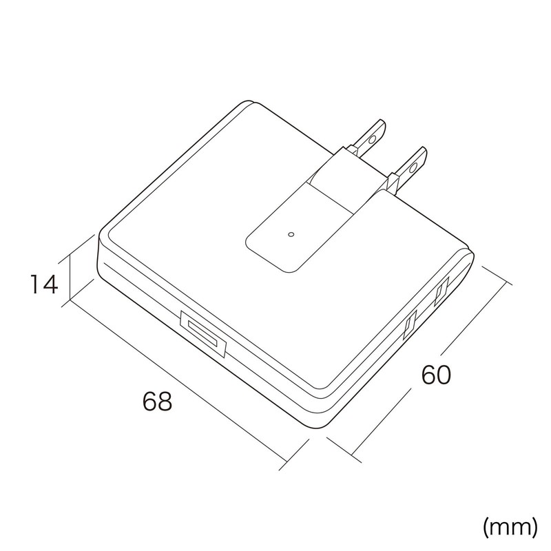 Sanwa Supply TAP-B104UC Tap with USB Charging Function, Equipped with