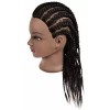 RONGXIHAIR Maniqui Cabeza Cabello Natural Negro 55 Cm Rongxihair