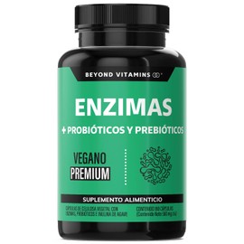 Enzimas Digestivas + Probióticos | Contiene 7 Enzimas Digestivas + Probióticos Lactobacillus acidophilus | Proteasa Lactasa Lipasa Bromelina Papaína | Digestive Enzymes 180 cápsulas